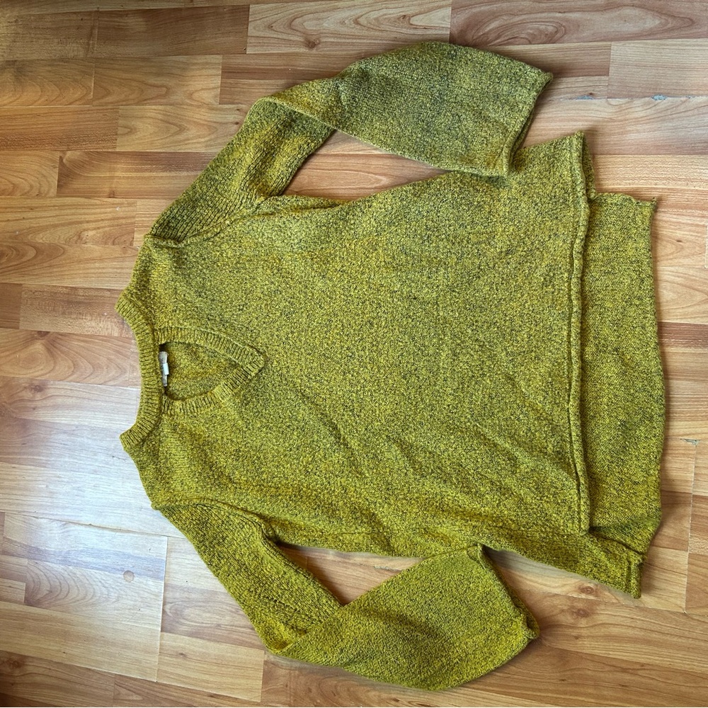 Taylor & Sage Mustard V-Neck Sweater